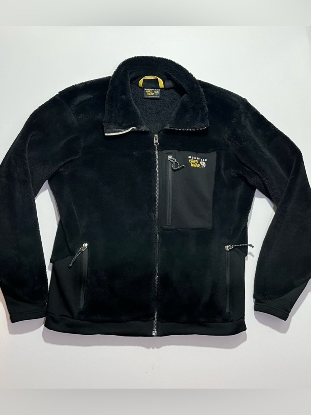 Mountain Hardwear Fleece Sherpa Full Zip Jacket, Deep Pile, Women’s Large, Black
